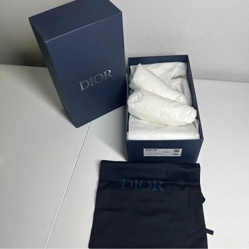 Authentic Dior Textured  Blue Empty Gift Storage 13.75”x8.25”x5” Dust Bag